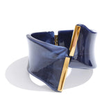 Cara Resin Twist-Fold Statement Bangle