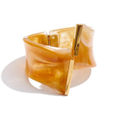 Cara Resin Twist-Fold Statement Bangle