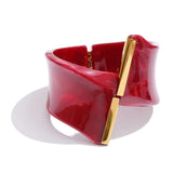 Cara Resin Twist-Fold Statement Bangle