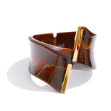 Cara Resin Twist-Fold Statement Bangle