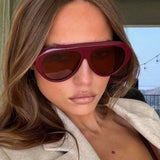 Cara Retro Oval Sunglasses