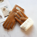Sheepskin Shearling Wool Fur Gloves 