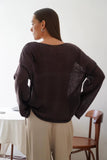 Carina Loose Long Sleeve Mesh Sweater