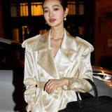Caroline Satin Trench Coat