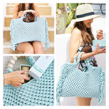 Caryn Square Crochet Bead Handle Bags - 9 Colors watereverysunday