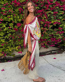 Caryn Off The Shoulder Printed Scarf Top