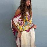 Caryn Off The Shoulder Printed Scarf Top