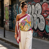 Caryn Off The Shoulder Printed Scarf Top