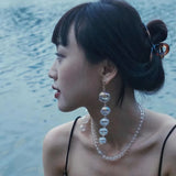 Casey Iridescent Glass Drop Earrings