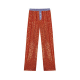 Catalina Sequin Contrast Trim Blouse and Boxer Pants