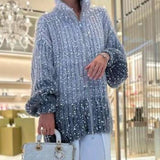 Catrine Ombre Sparkling Sequin Cardigan Jumper watereverysunday