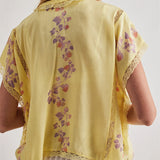 Caya Floral Lace Trim Blouse