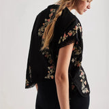 Caya Floral Lace Trim Blouse