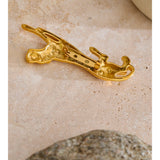 Celeste Gold Leopard Crystal Brooch