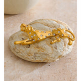 Celeste Gold Leopard Crystal Brooch