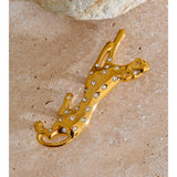 Celeste Gold Leopard Crystal Brooch