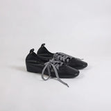 Celina Leather Lace Up Ballerina Flats