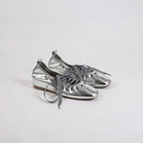 Celina Leather Lace Up Ballerina Flats