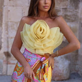 Charlotte Yellow Rose Corsage Cami Top watereverysunday
