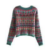 Chelsa Square Neck Vintage Cardigan Sweater watereverysunday