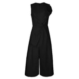 Claire Front Twist Sleeveless Jumpsuit - 2 Colors watereverysunday