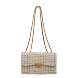 Claire Tweed Chain Shoulder Bag