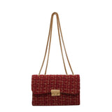 Claire Tweed Chain Shoulder Bag