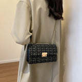 Claire Tweed Chain Shoulder Bag