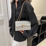 Claire Tweed Chain Shoulder Bag