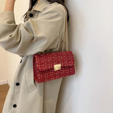 Claire Tweed Chain Shoulder Bag