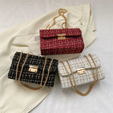 Claire Tweed Chain Shoulder Bag