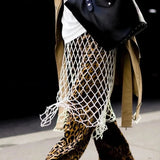 Clara Long Pearl Beads Net Wrap Belt Skirt