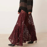 Catherina Floral Lace Maxi Skirt