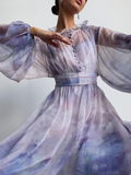 Clarina Elegant Ombre Georgette Dress watereverysunday
