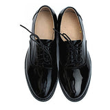 Classic Solid Color Genuine Leather Oxford Brogues