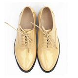 Classic Solid Color Genuine Leather Oxford Brogues