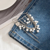 Clea Pearl Chain Brooch