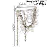 Clea Pearl Chain Brooch