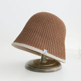 Colorblock Trim Knitted Bucket Hat - 8 Colors watereverysunday