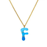 Colorful Resin Initial Letter Necklaces