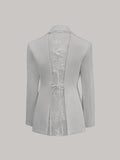 Cornelia Lace-Back Tailored Blazer