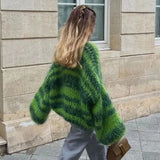 Crina Chunky Stripe Cardigan Sweater watereverysunday