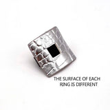 Croc Effect Leather Wrap Bracelet & Ring - watereverysunday