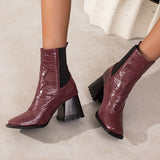 Croco Chelsea Western Ankle Boots - 3 Colors watereverysunday