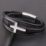 Cross Leather Bracelet watereverysunday