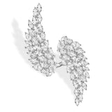 Crystal Angel Feather Wing Cocktail Rings - 2 Colors watereverysunday