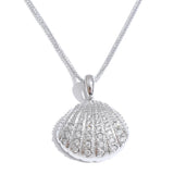 Cubic Zirconia Ocean Shell Pendant Necklace