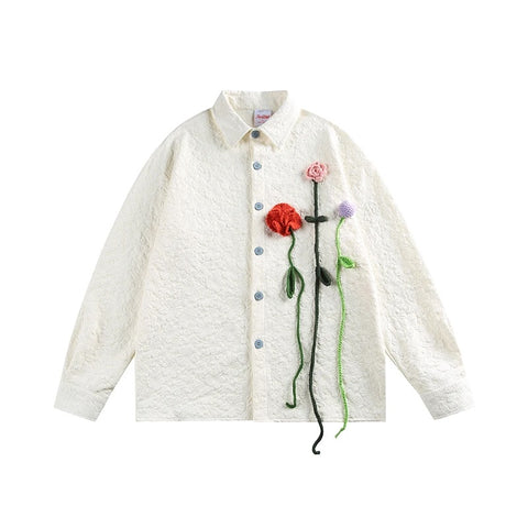 Daisy Bloom Lace Textured Shirt