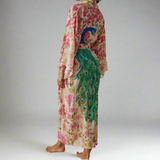 Daliah Peacock Floral Boho Kimono Robe