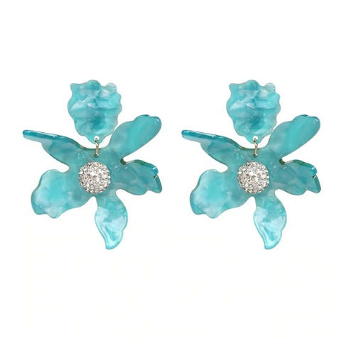 Damien Resin Flower Earrings